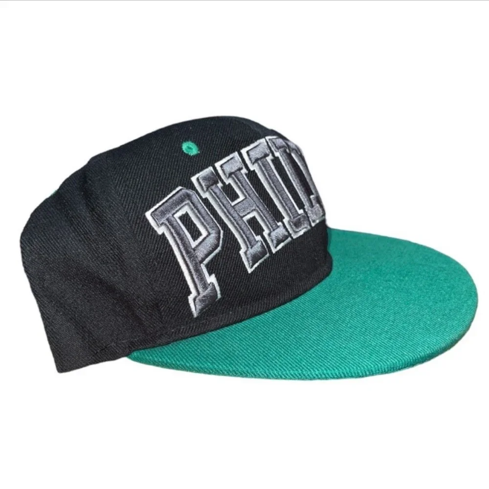 PHILLY Baseball Snapback Hat Cap One Nation Philadelphia Hat Green Gray Black - Picture 9 of 10